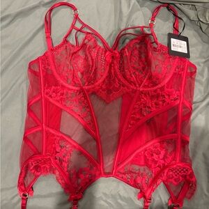 Red Lace Bustier